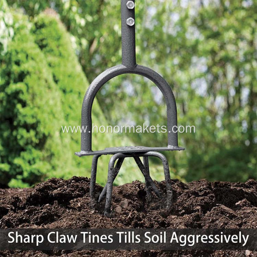 Multifunctional Long Handled Tiller Garden Claw Heavy Duty Garden Twist Tiller for Digging Loosening Weeding Manual Soil Tiller